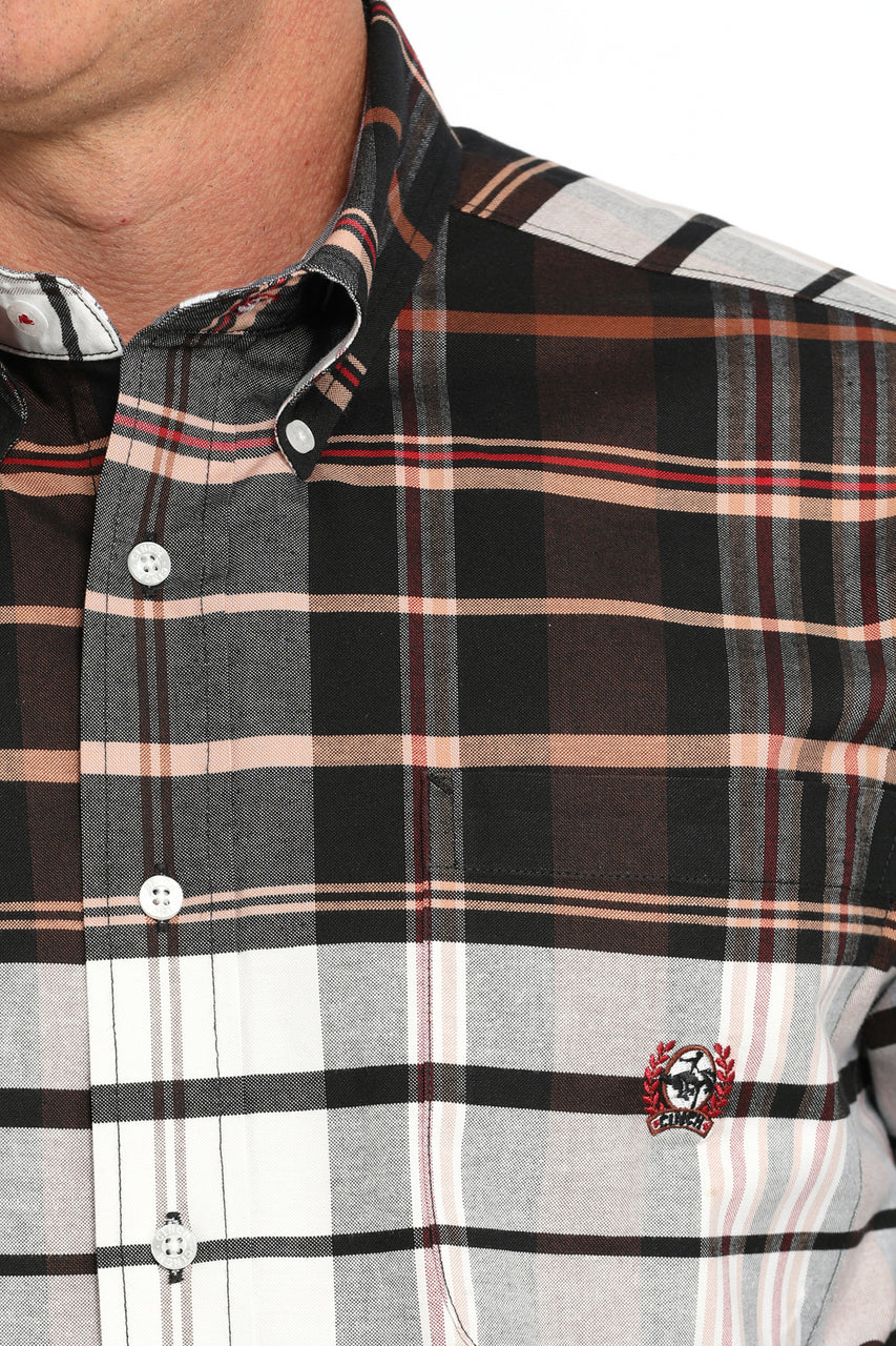 OXFORD PLAID WHITE/BLACK