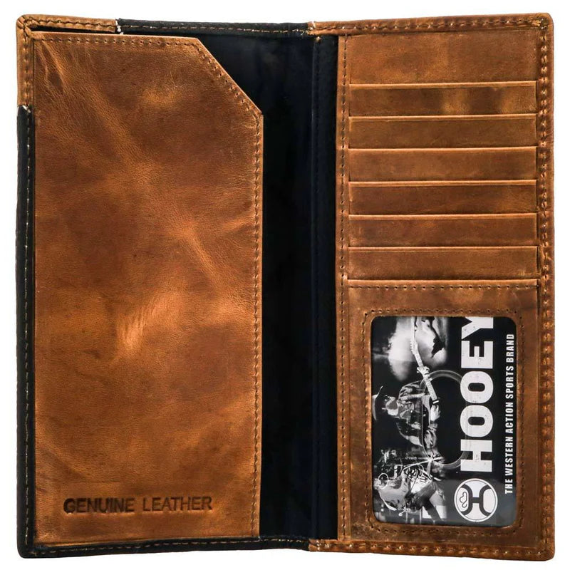 "Roughy Crazy Horse" Rodeo Wallet Black/Brown