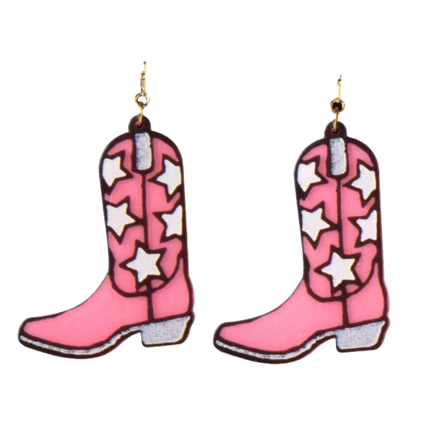 Pink Boot Earrings