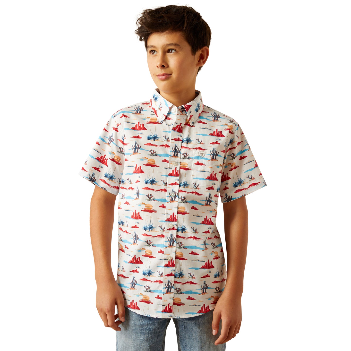 Boys Classic Short Sleeve Western Shirt