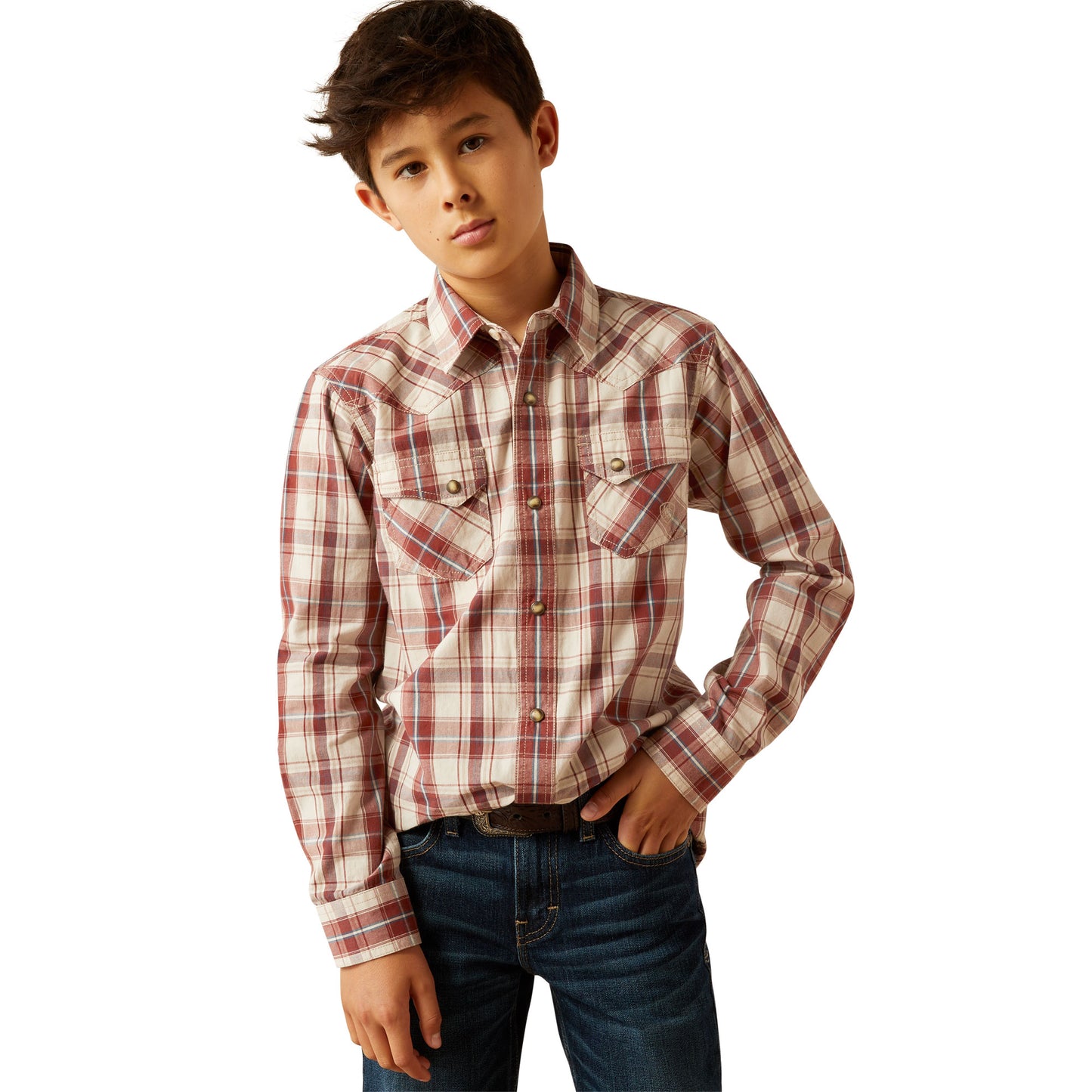 Boys Retro Long Sleeve Western Shirt