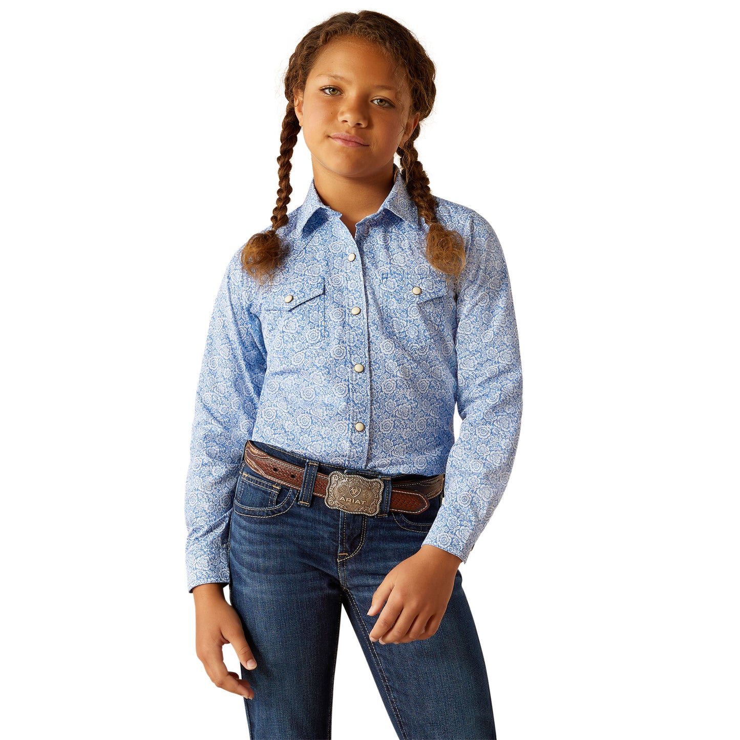 Girls Paisley Western Shirt