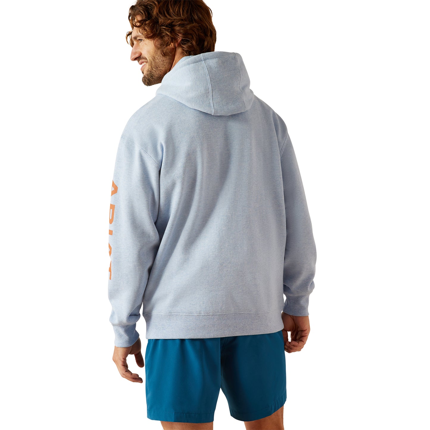 Mens Blue Heather Hoodie