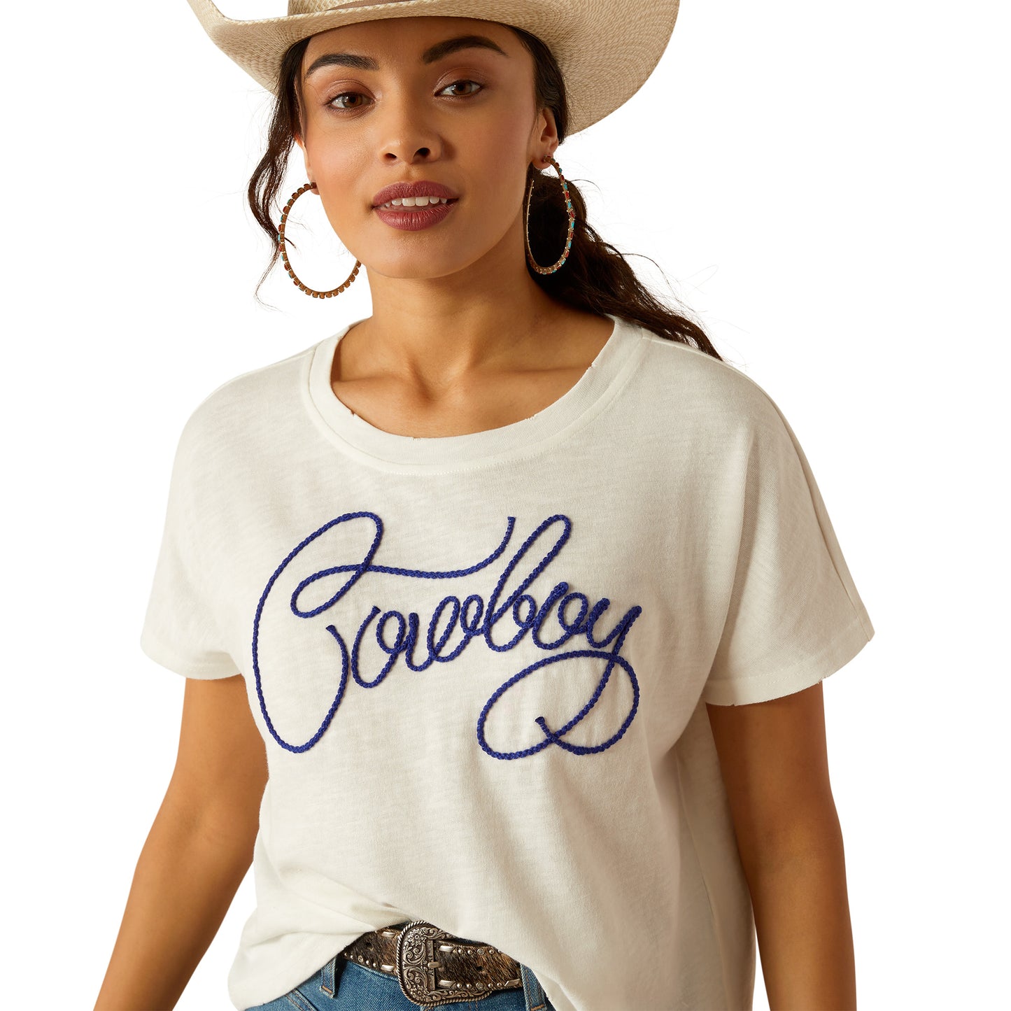 Ladies Cowboy Crop Tee