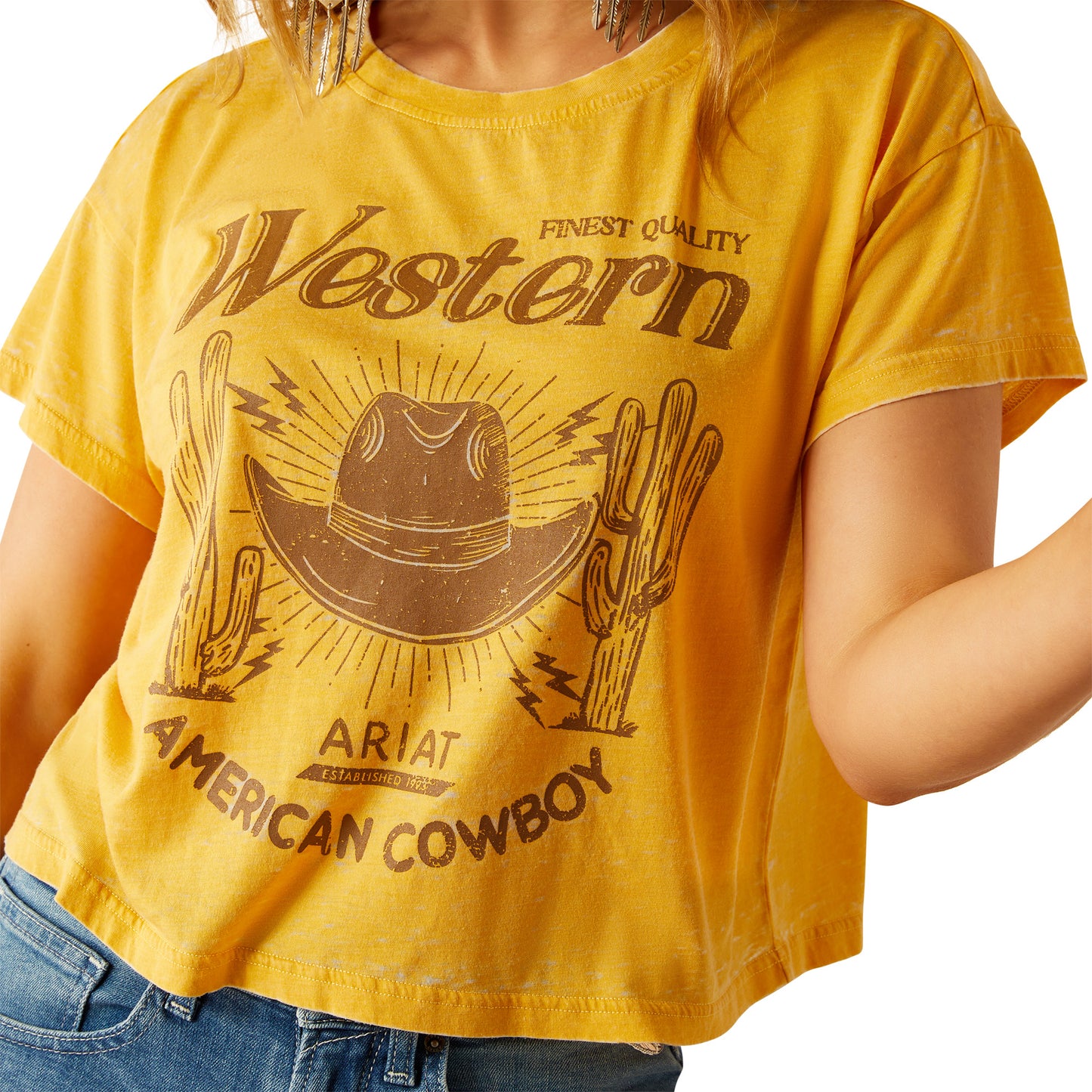 Ladies Graphic Crop Tee