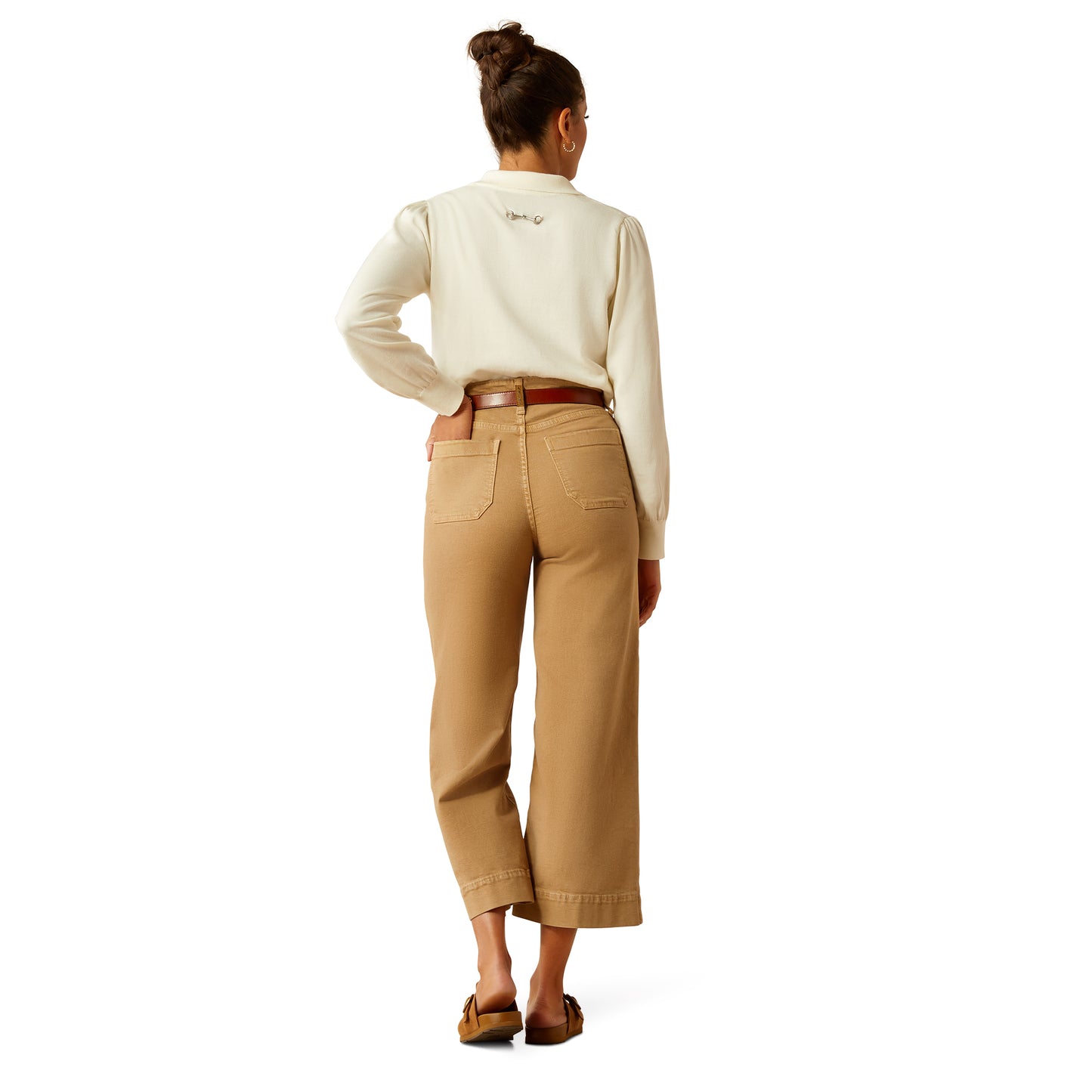 Ladies Ultra High Rise Wide Leg Jeans