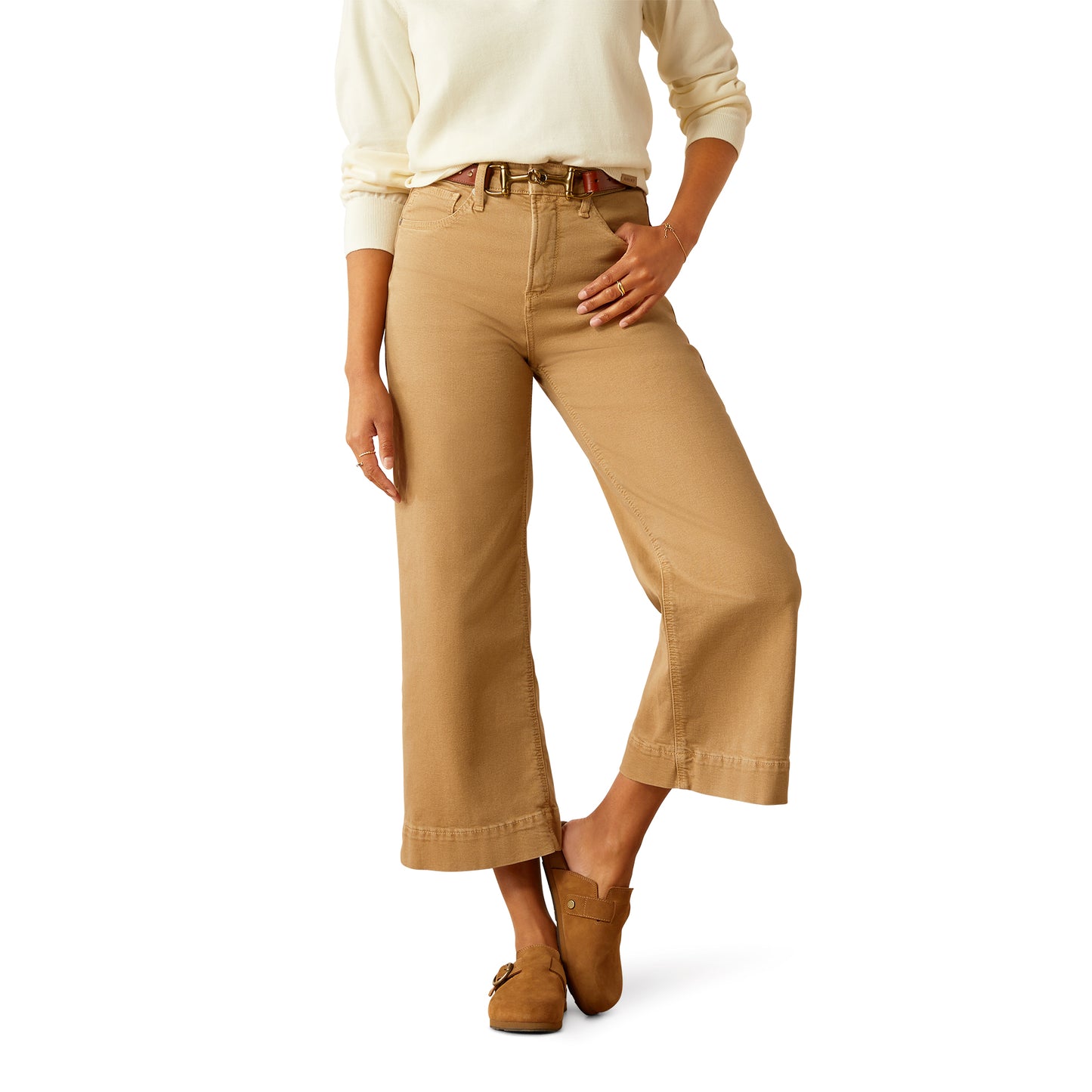 Ladies Ultra High Rise Wide Leg Jeans