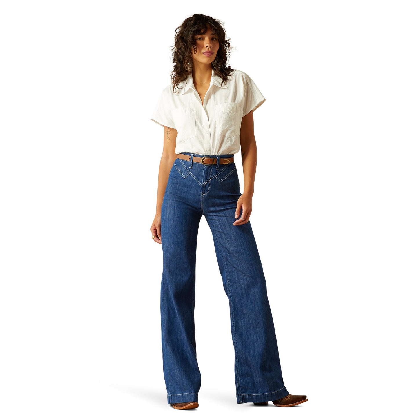 Ladies Ultra High Rise Wide Leg