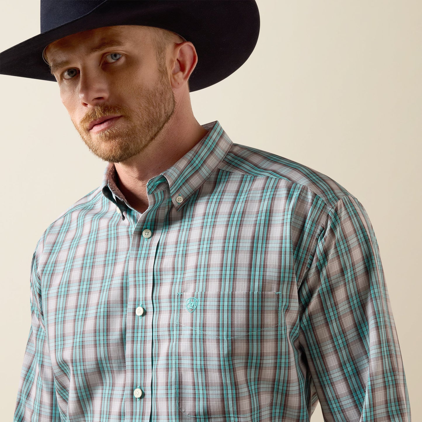 Mens Wrinkle Free Western Shirt