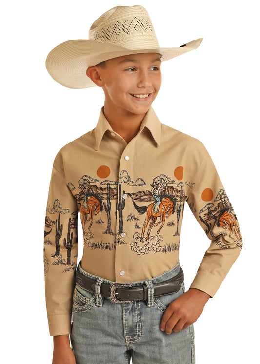 Boys Longsleeve Western Shirt