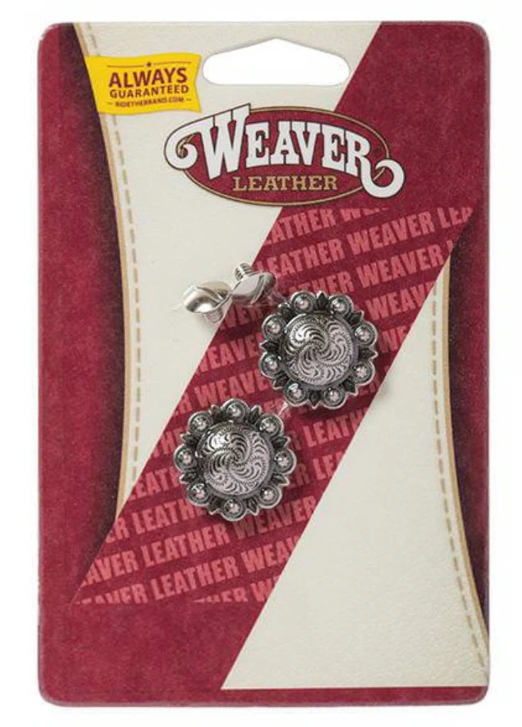1" Antique Silver Berry Concho