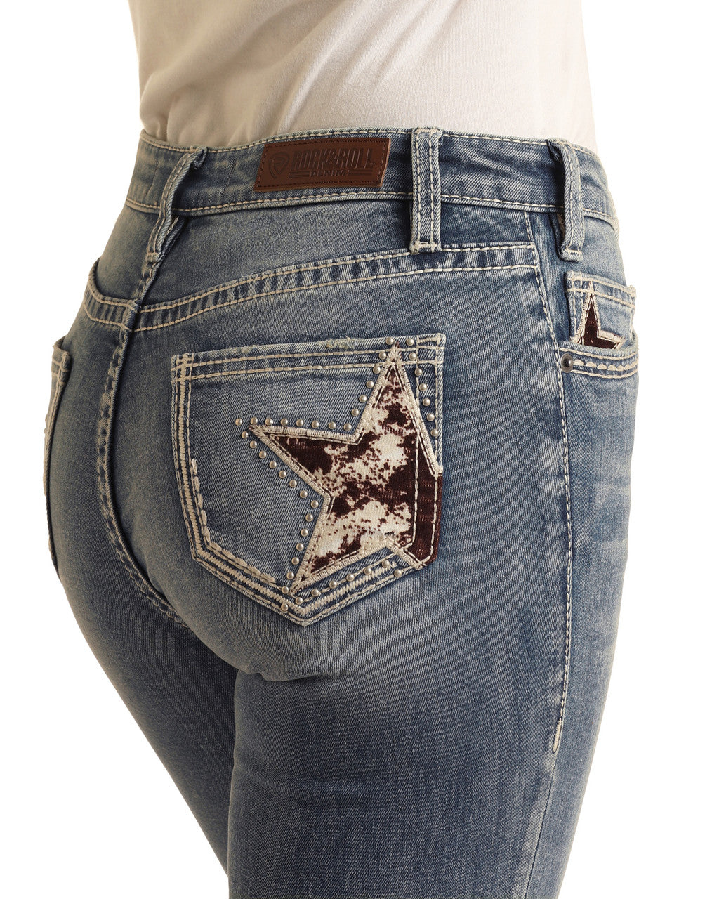 Ladies Mid Rise Bootcut Jeans