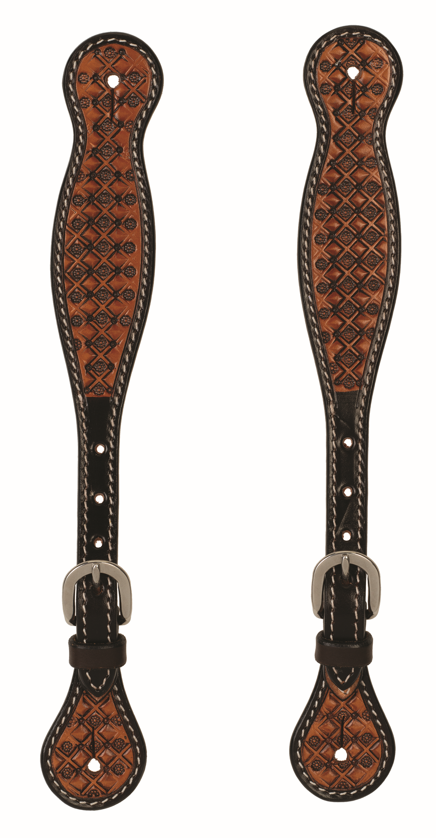Floret Tooled Spur Strap