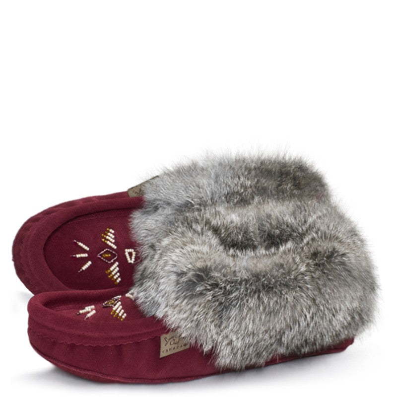 Ladies Burgundy Slippers