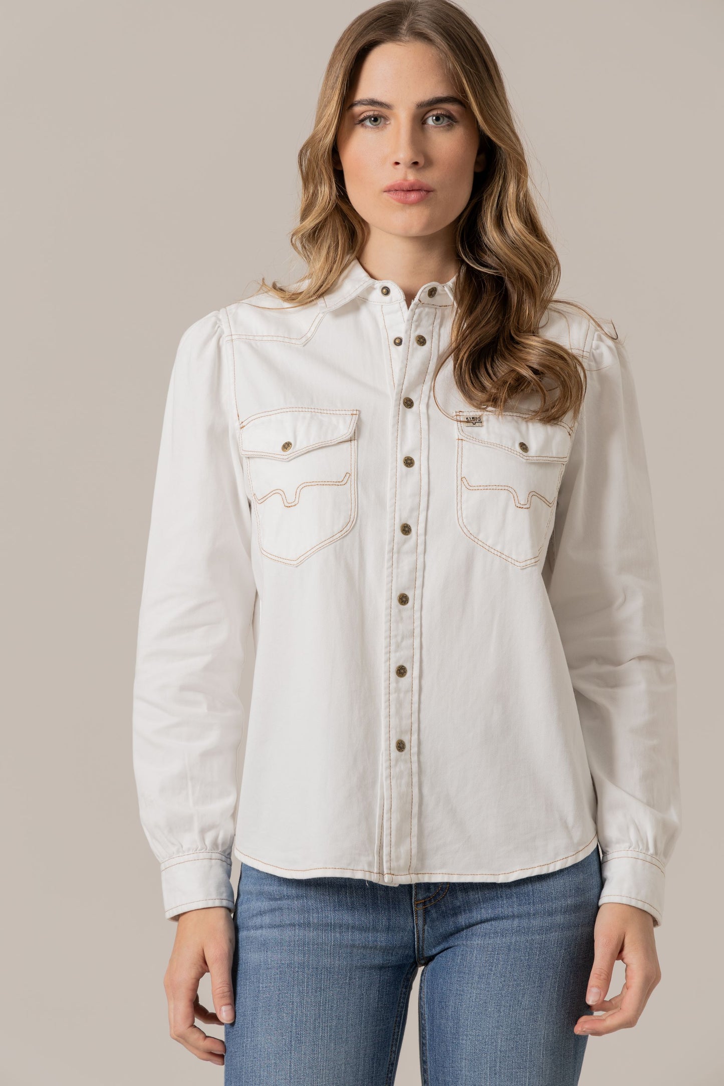 Ladies Jane Denim Snap Shirt