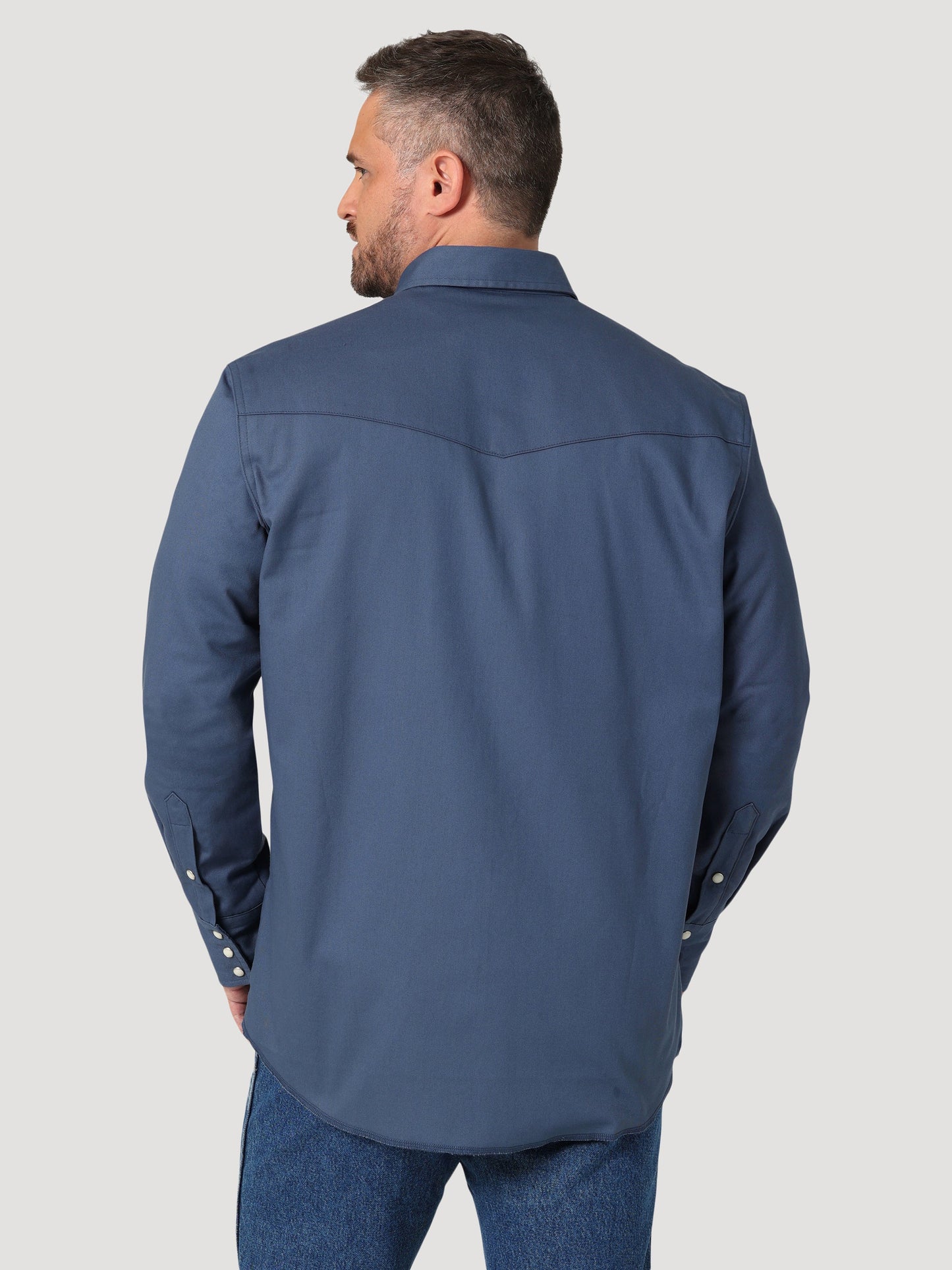 Men's Flannel Lined Workshirt - Blue