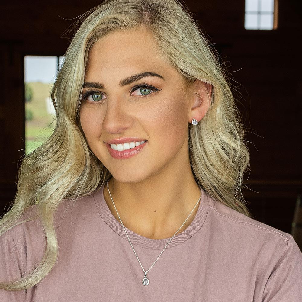 Arctic Rain Teardrop Jewellery Set