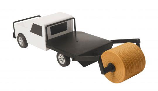 Flatbed Hay Truck Black/White
