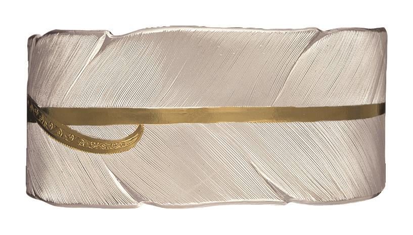 Gold Accent Feather Bracelet