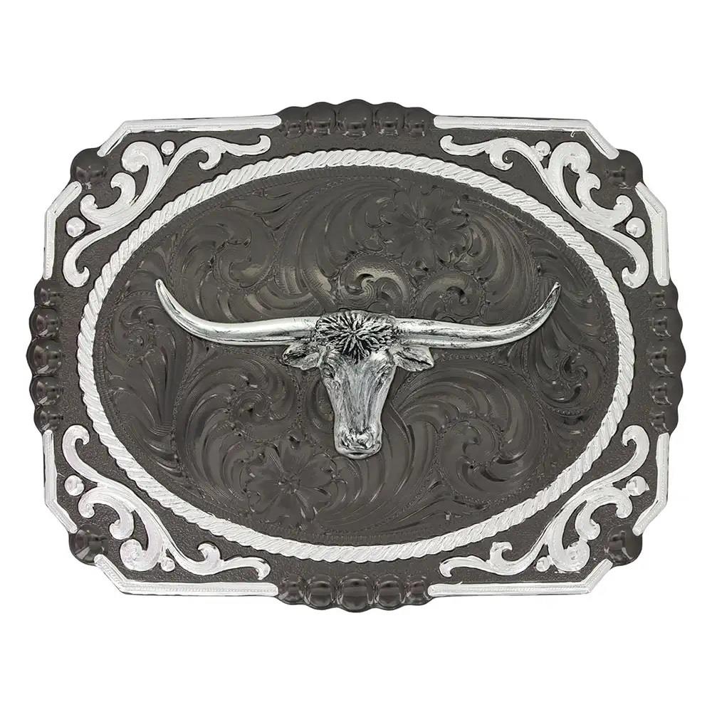Gunmetal Cameo Filigree With Longhorn Steer Buckle