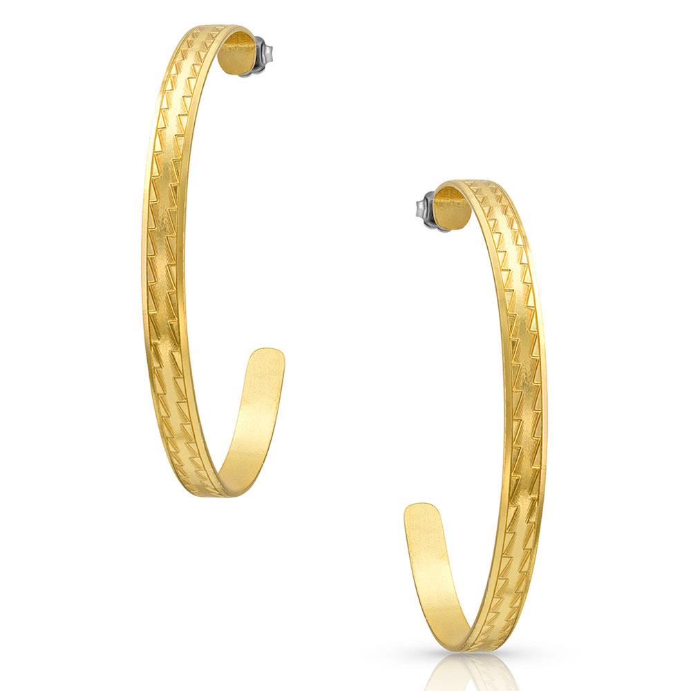 Inside Track Gold Hoop Earrings