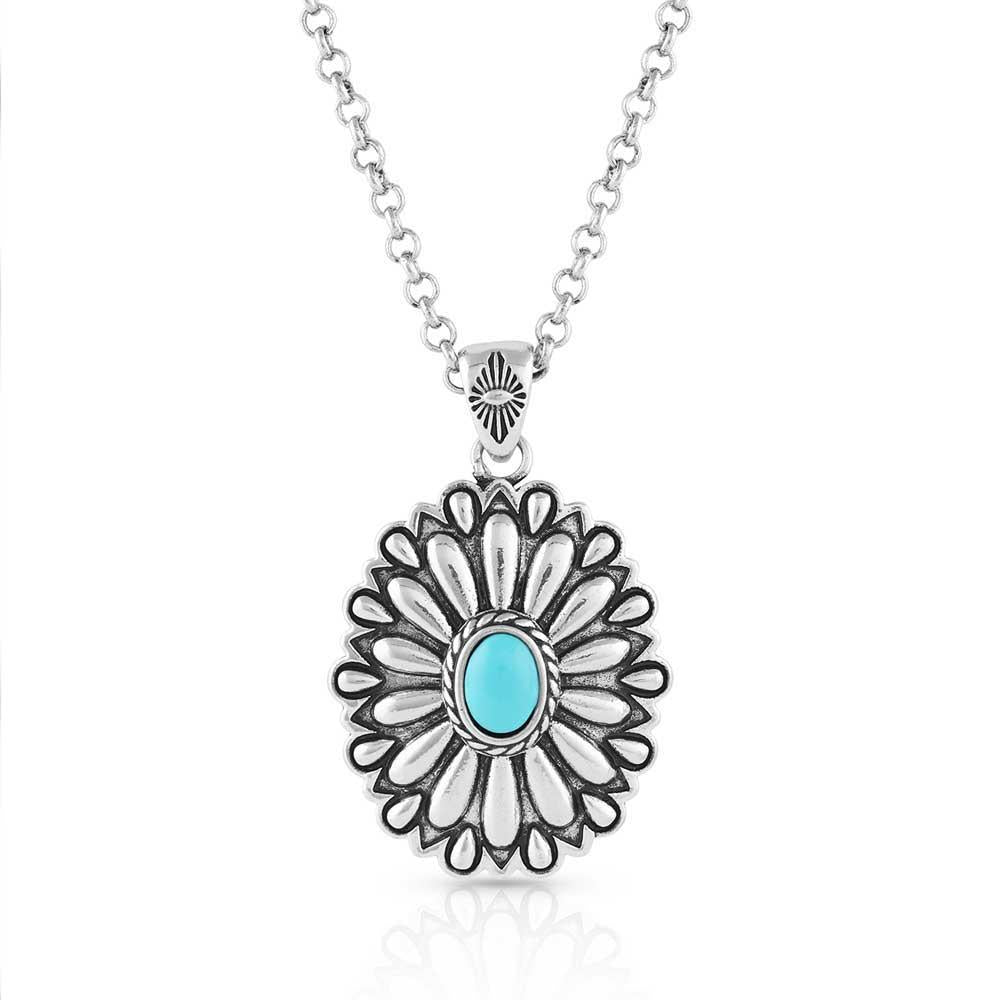 Sunflower Choncho Turquoise Necklace
