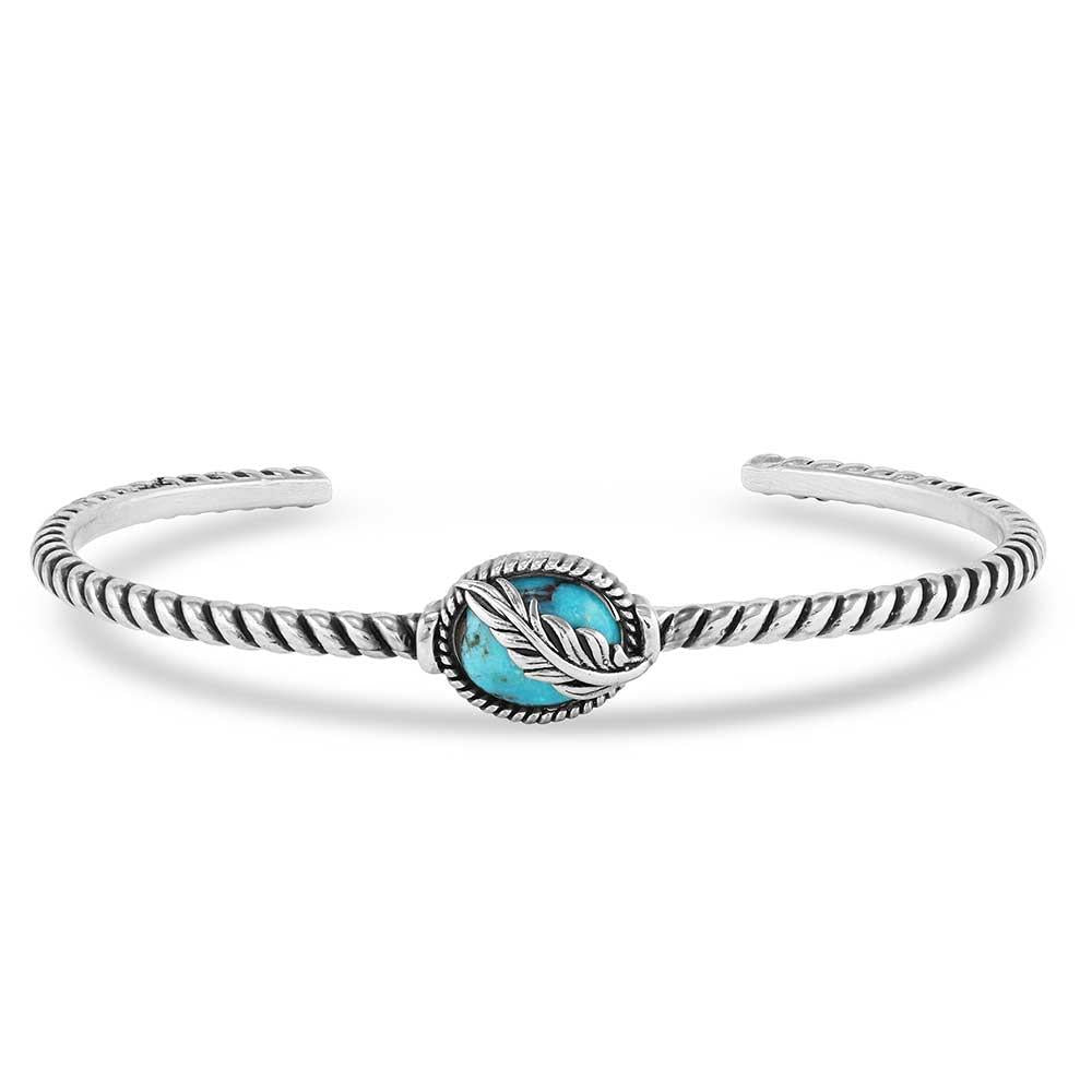 Worl's Feather Turquoise Cuff Bracelet