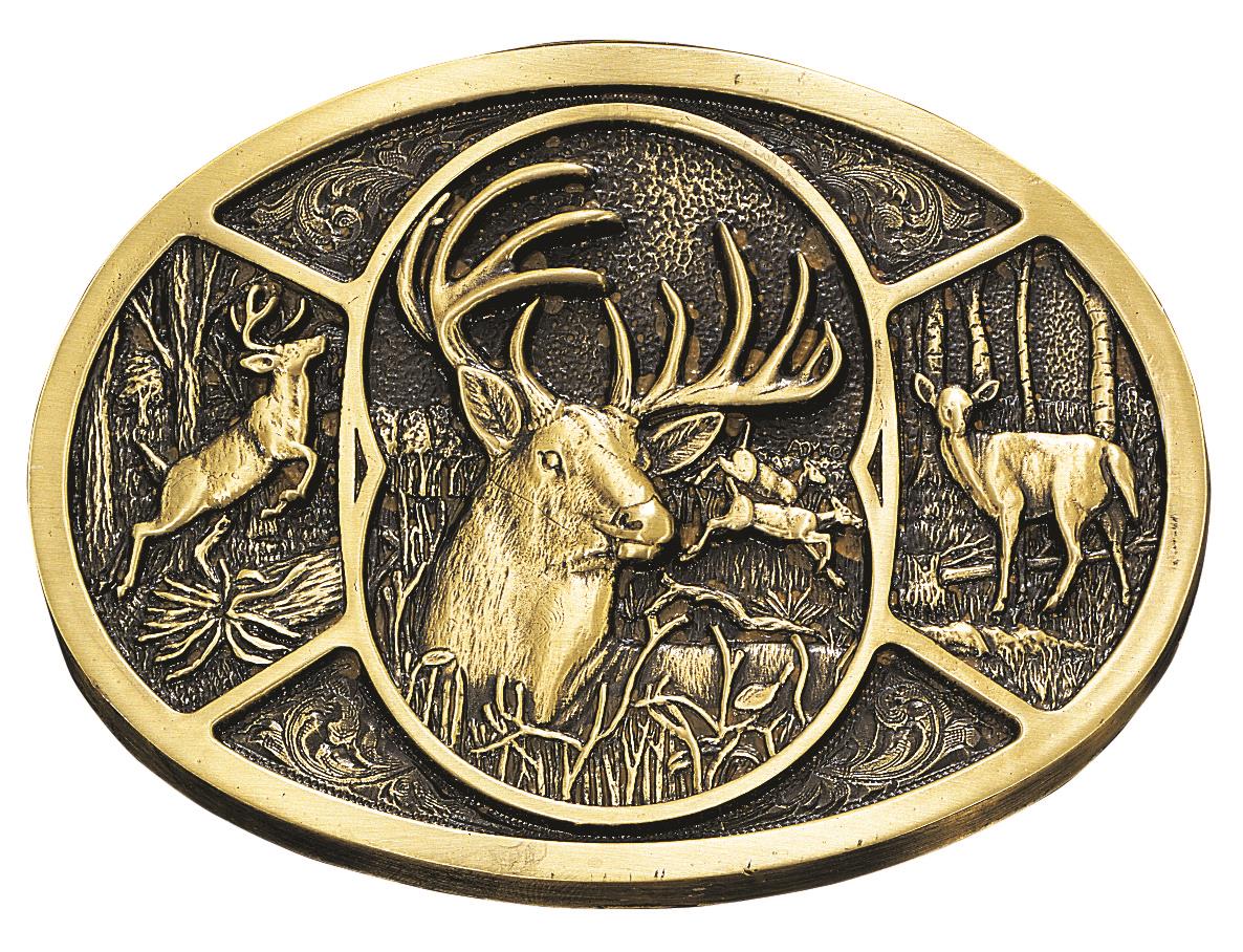 Deer Heritage Attitude Belt Buckle