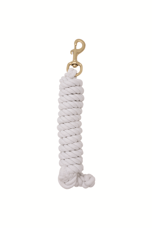 Cotton Lead Rope with Brass Plated 225 Snap, 5/8" x 10'
