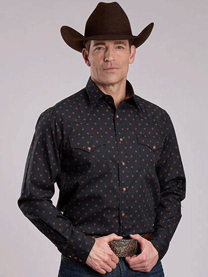 Mens Aztec Foulard Print Performance Shirt