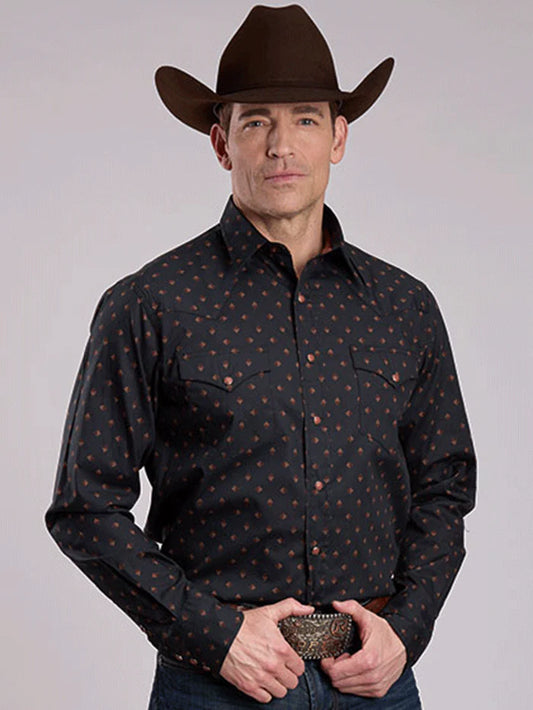 Mens Aztec Foulard Print Performance Shirt