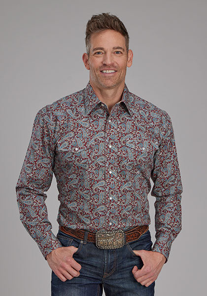 ROPER MENS WESTERN SHIRT RED P