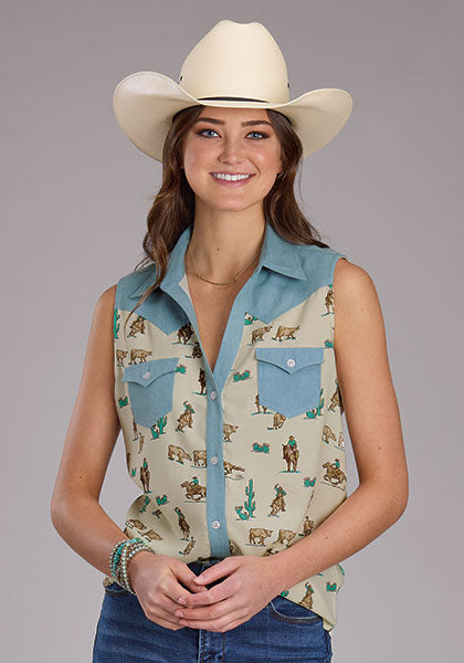 Ladies Sleeveless Western