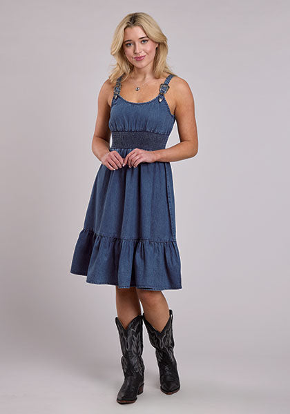 Ladies Dark Denim Tank Dress