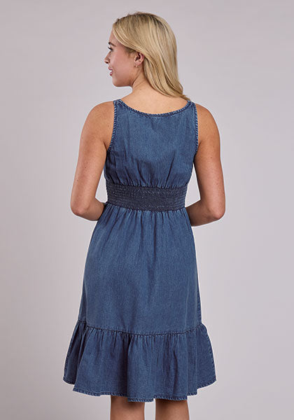 Ladies Dark Denim Tank Dress