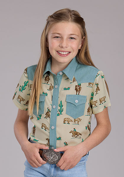 Girls Shortsleeve Western