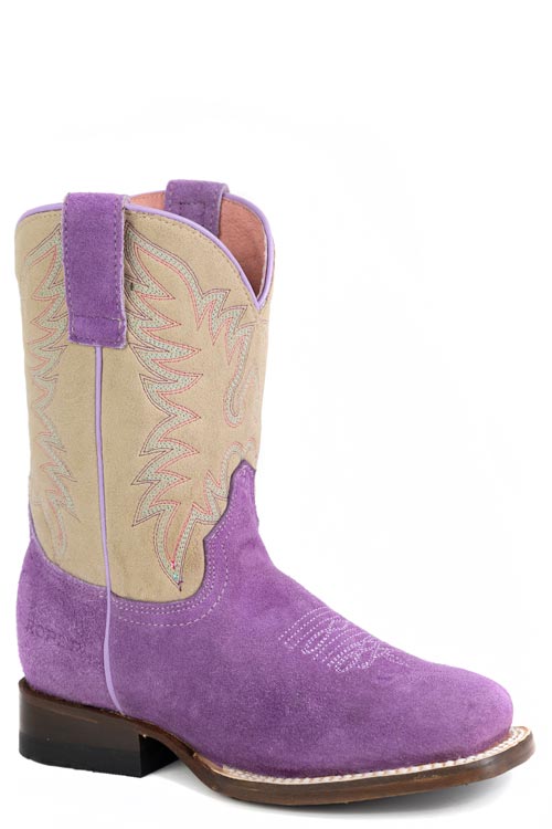 Girls Purple Suede Boots
