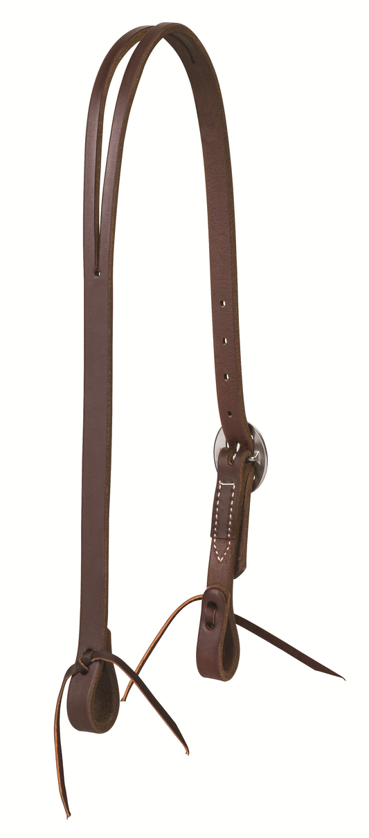 Working Tack Single-Ply Split Ear Headstall with Tie Bit Ends