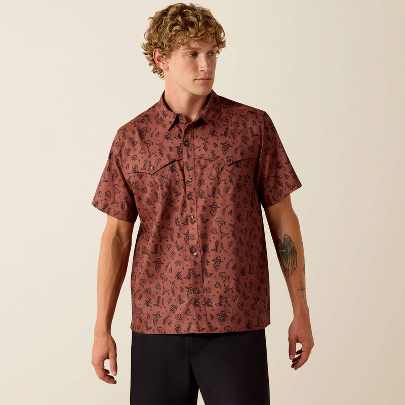 Printed VentTEK Western Yoke Classic Fit Snap Shirt