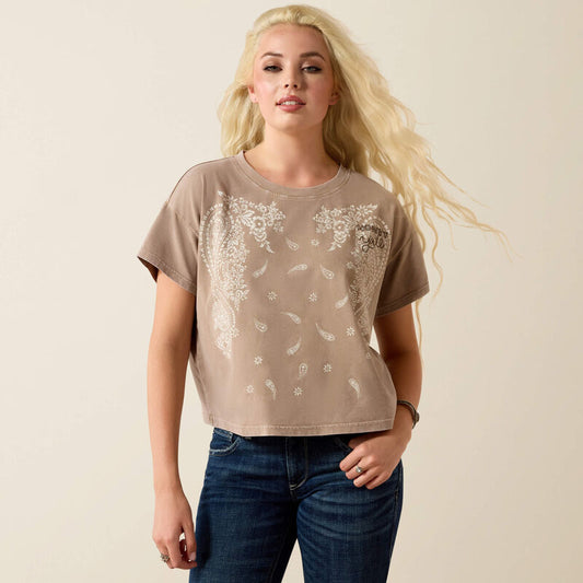 Ladies Paisley Cropped Tshirt