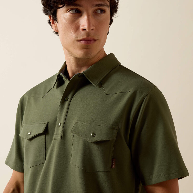 Retro Western Snap Polo