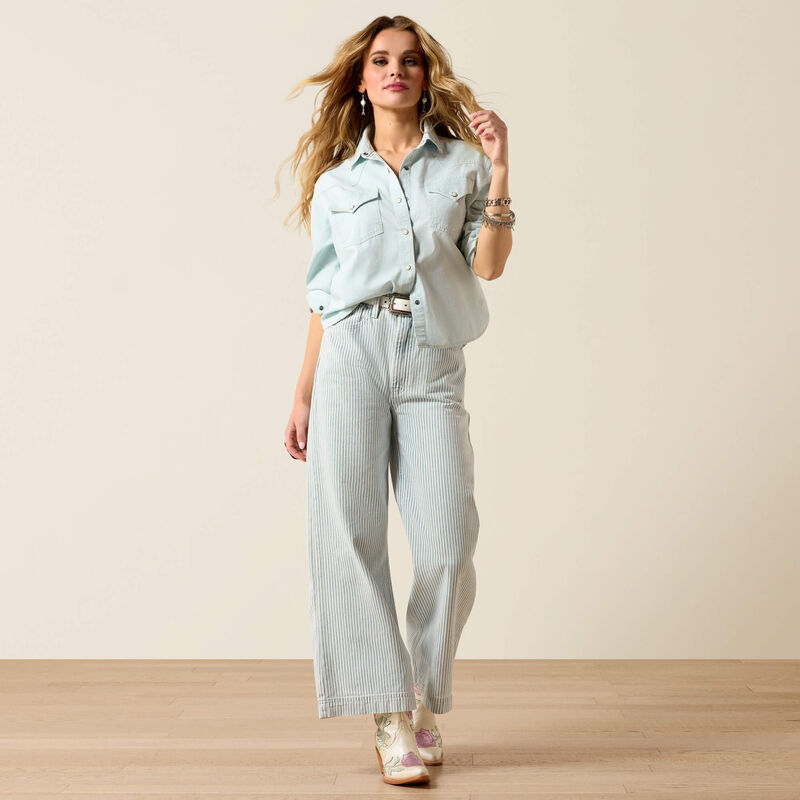 Ladies Ultra Highrise Wideleg Jeans