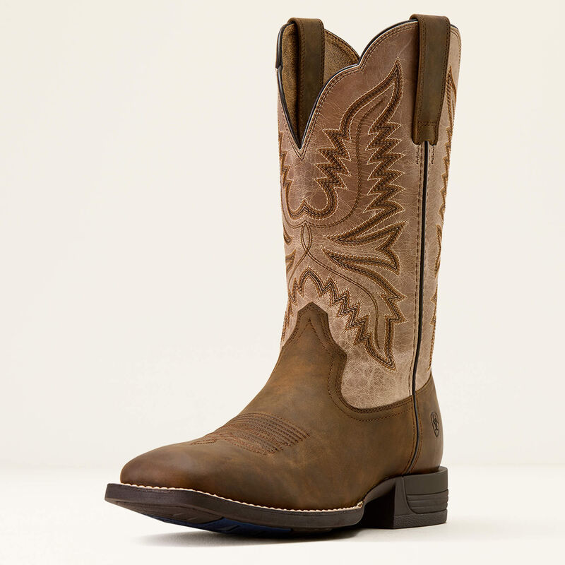 Brush Creek Wide Square Toe Cowboy Boot