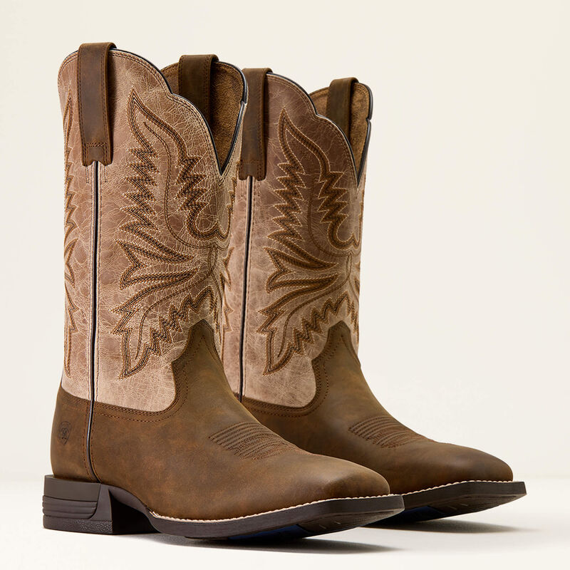 Brush Creek Wide Square Toe Cowboy Boot