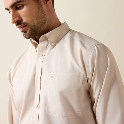 Wrinkle Free Solid Pinpoint Oxford Classic Fit Shirt