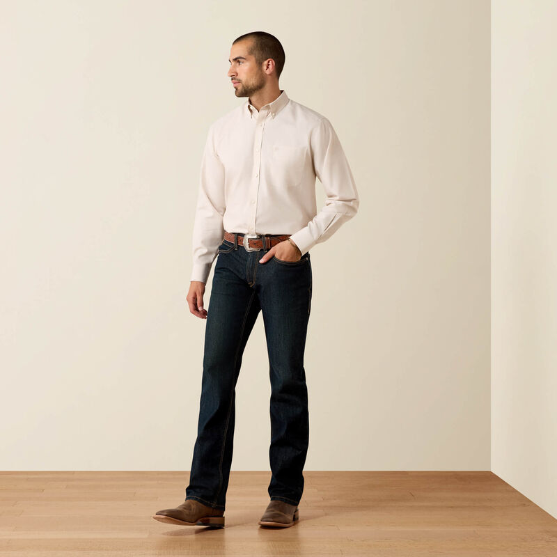 Wrinkle Free Solid Pinpoint Oxford Classic Fit Shirt
