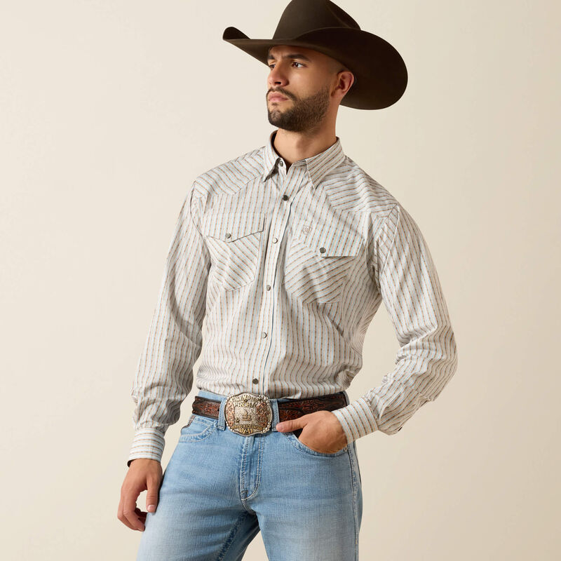 Wrinkle Free Burnard Classic Fit Snap Shirt