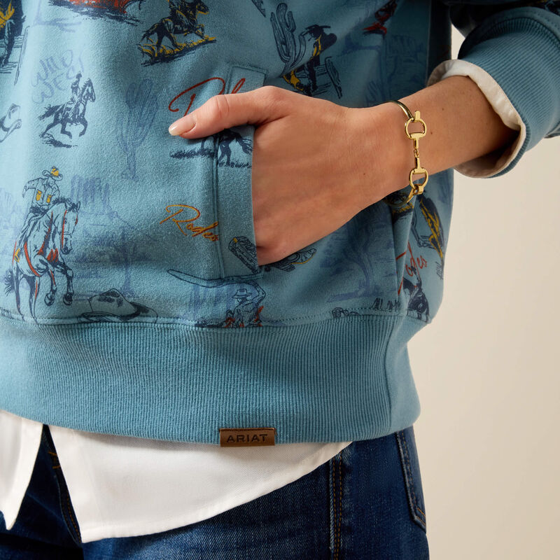 Painted 1/2 Zip Sweatshirt