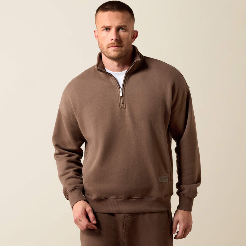 ToughStock Washed Heavyweight Fleece 1/4 Zip Sweatshirt