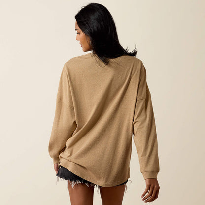 Canvas Oversized Long Sleeve T-Shirt